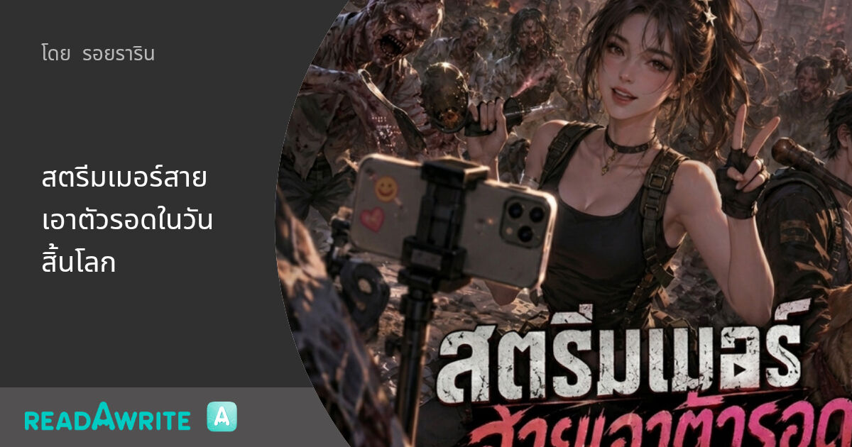 ปก รีวิวนิยาย สตรีมเมอร์สายเอาตัวรอดในวันสิ้นโลก